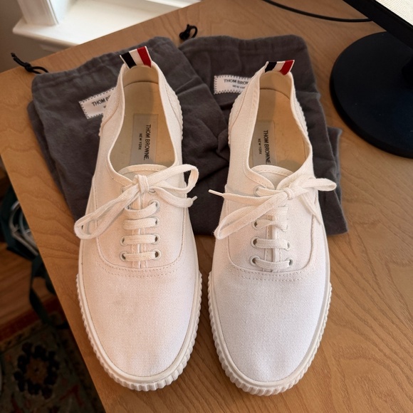 Thom Browne Canvas Heritage Sneakers - Picture 3 of 8